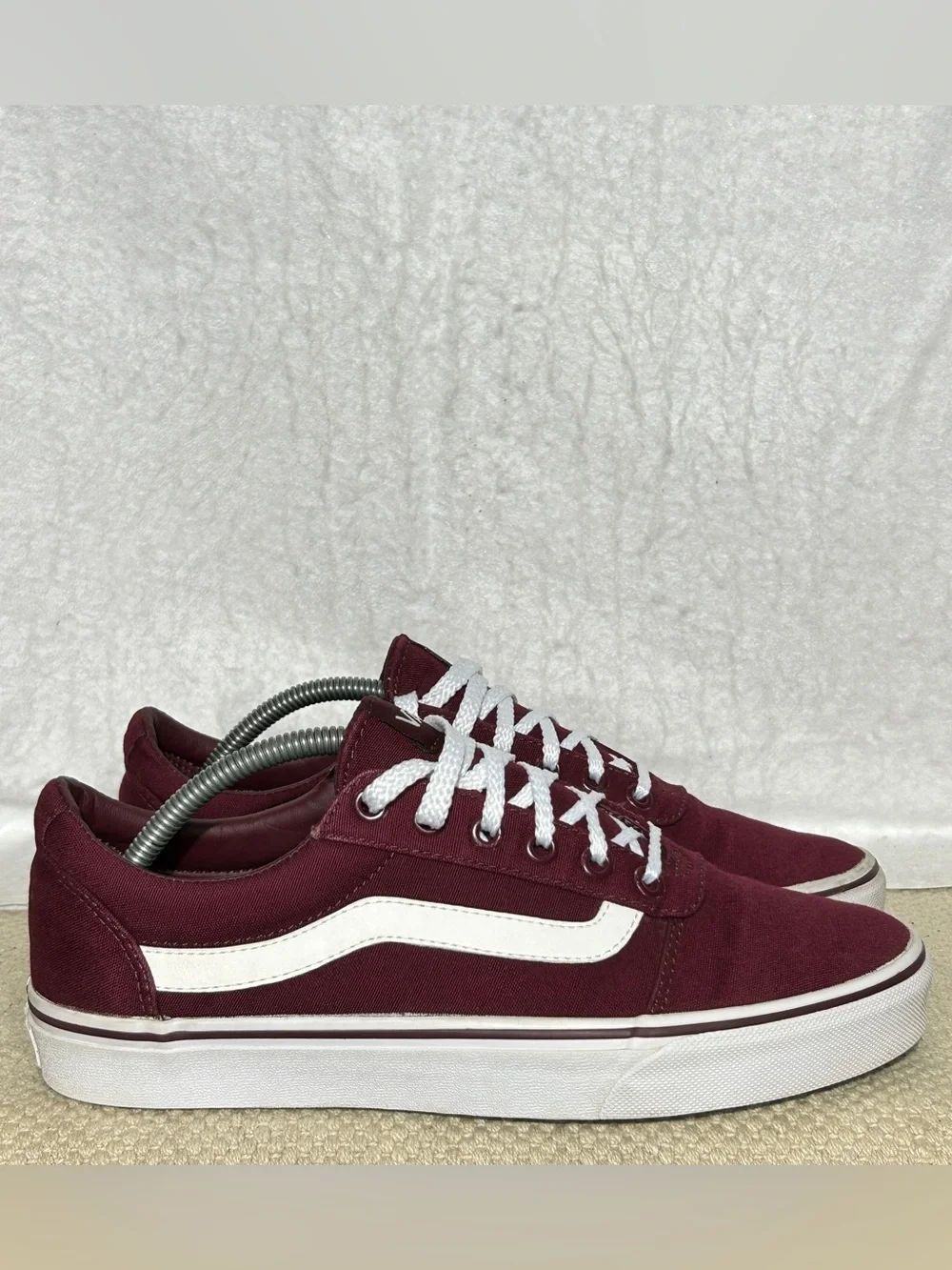 Vans Womens Maroon/White OTW Ward Canvas Low Lace Fashion Sneakers Shoes SZ US 9